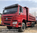 Cina Diesel Howo 375 Truk Dump Bekas 25-30 Ton Kapasitas 16-20 Cbm Dump Box perusahaan