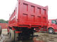 Merah 30 Ton Truk Tipper 13000 Kg Berat Kendaraan Transmisi Manual pemasok
