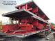 40ft 3 Axle Sea Container Trailer, Menggunakan Bahan Baja Trailer Semi Rata pemasok