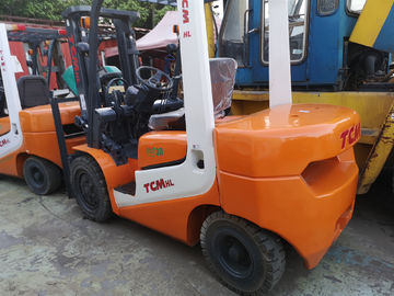 FD30 Jepang TCM 2nd Hand Forklift 3 Ton Mesin Diesel Dengan Side Shift pemasok